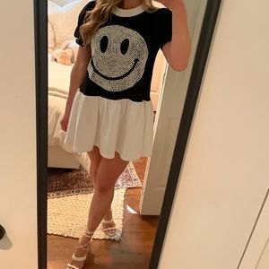 Queen of Sparkle Smiley Face Dress